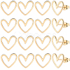 20Pcs Brass Heart Stud Earring Findings KK-BBC0009-62-1