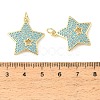 Brass Micro Pave Sky Blue Cubic Zirconia Pendants CU-CBA6938-05G-04-3