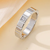 304 Stainless Steel & Cubic Zirconia Finger Rings FS-WG10832-12-2