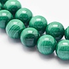 Natural Malachite Beads Strands G-O166-07A-8mm-3