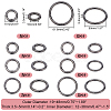 16Pcs 8 Styles Alloy Spring Gate Rings FIND-PH0007-80B-2
