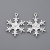 Zinc Alloy Snowflake Pendants TIBEP-12740-S-FF-1
