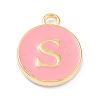 Golden Plated Alloy Enamel Charms X-ENAM-Q437-14S-1