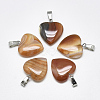 Natural Banded Agate/Striped Agate Pendants G-T122-24F-1