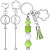 10Pcs Iron Bar Beadable Keychain KEYC-SC0001-76-6