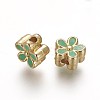 Brass Enamel Beads KK-L179-05A-2