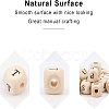 Natural Wooden European Beads WOOD-OC0001-42A-4