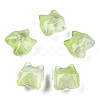 Transparent Spray Painted Glass Beads GLAA-N035-034-C03-2