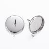 Non-Tarnish 304 Stainless Steel Stud Earring Settings STAS-H380-A-13P-2