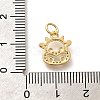 Rack Plating Brass Micro Pave Cubic Zirconia Pendants KK-H508-28G-04-3