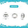 200Pcs Ring 304 Stainless Steel Spacer Beads STAS-UN0058-87B-P-3
