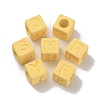 Rubberized Style Transparent Acrylic Beads OACR-K007-014E-1