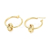 Brass Knot Hoop Earrings for Women EJEW-A072-19LG-1