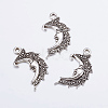 Antique Silver Tone Moon Tibetan Silver Pendants X-AC384-NF-1