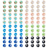 160Pcs 8 Colors Assembled Synthetic Stone and Trochus Shell Beads G-TA0002-31D-2