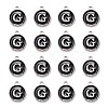 Platinum Plated Alloy Charms ENAM-S118-02G-P-2