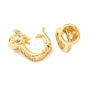 Brass Micro Pave Clear Cubic Zirconia Fold Over Clasps LS-KK-CBA25B2-04G-3
