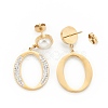 Ion Plating(IP) 304 Stainless Steel Stud Earrings EJEW-P191-15G-3