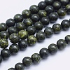 Natural Serpentine/Green Lace Stone Beads Strands G-P345-01-4mm-1