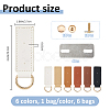 6 Bags 6 Styles Alloy D Ring Clasps with PU Leather Tab FIND-FH0017-23-2