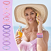 12Pcs 12 Color Polymer Clay Heishi Bead Stretch Bracelets Set with Plastic Beaded BJEW-PH01904-5