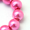 Baking Paint Pearlized Glass Pearl Round Bead Strands HY-Q003-4mm-54-3