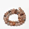 Faceted Natural Multi-Moonstone Round Bead Strands G-F266-22-6mm-3