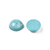 Craft Findings Dyed Synthetic Turquoise Gemstone Flat Back Dome Cabochons TURQ-S266-6mm-01-3