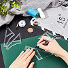 2 Sets Transparent Acrylic Template for Pet's Bandana FIND-AR0002-24-3