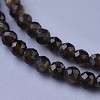 Natural Golden Sheen Obsidian Beaded Necklaces NJEW-K114-B-A19-2