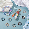 18Pcs 3 Colors Alloy Spring Gate Rings FIND-SC0014-07-3