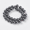 AAA Grade Black Non-Magnetic Synthetic Hematite Round  Beads Strands X-G-H1069-1-2