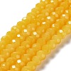 Baking Paint Imitation Jade Glass Bead Strands DGLA-A034-J10mm-A30-1