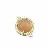 Natural Sunstone Connector Charms PW-WGD2653-01-1