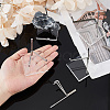 Stainless Steel Crystal Ball Display Holder with Square Clear Acrylic Bases LS-AJEW-WH0695-152P-B-3