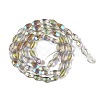 Electroplate Glass Beads Strands GLAA-Q101-03A-HP02-2
