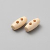 2-Hole Wooden Buttons BUTT-WH0028-90B-2