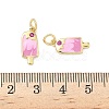 Brass Pave Cubic Zirconia Pendants KK-S338-09G-3
