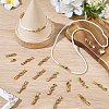 40Pcs 304 Stainless Steel Lobster Claw Clasps with Cord Ends STAS-SC0021-08-4