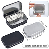4Pcs 2 Colors Iron Jewelry Storage Boxes with Hinged Lid CON-SP0001-18-2