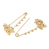 Flower 304 Stainless Steel Safety Pins Brooch Findings SA-CBA098D-14A-G04-2