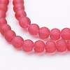 Baking Paint Transparent Glass Bead Strands GLAA-S031-4mm-40-2