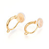 Brass Micro Pave Cubic Zirconia Clip-on Earring Findings KK-N261-122C-G-2