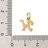 Ion Plating(IP) 304 Stainless Steel Enamel Alphabet Charms STAS-F308-02G-H-3
