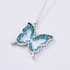 Glass Pendant Necklaces NJEW-JN02665-04-2