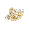 Rack Plating Alloy Micro Pave Rhinestone Pendants FIND-K020-04G-2