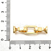 Rectangle Rack Plating Brass Fold Over Clasps KK-S508-16G-3