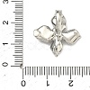 Flower Brass Micro Pave Cubic Zirconia Enhancer Shortener Bails KK-F934-07C-P-3