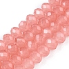 Baking Paint Imitation Jade Glass Bead Strands DGLA-A034-J8MM-A31-1