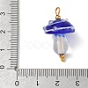 304 Stainless Steel with Handmade Bumpy Lampwork Pendants LA-CBA4231-01C-G-3